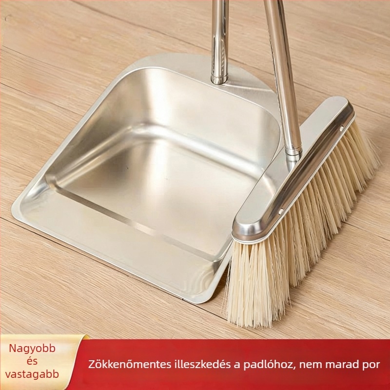 Rozsdamentes acél seprű-lapát készlet, erős, két részes