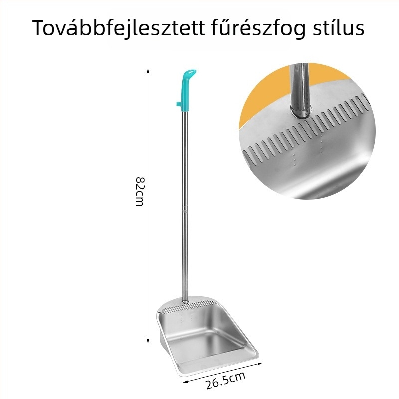 Rozsdamentes acél seprű-lapát készlet, erős, két részes