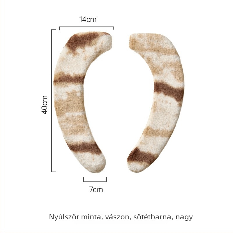 Nyusziszőr és len mintázatú vécéülőke párna, téli dizájn, otthoni használatra, négy évszakos