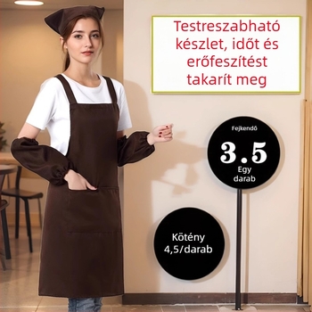 Nyomtatható, vízálló kötény reklám- és promóciós tevékenységekhez, konyhákban, éttermekben és pincérek számára.