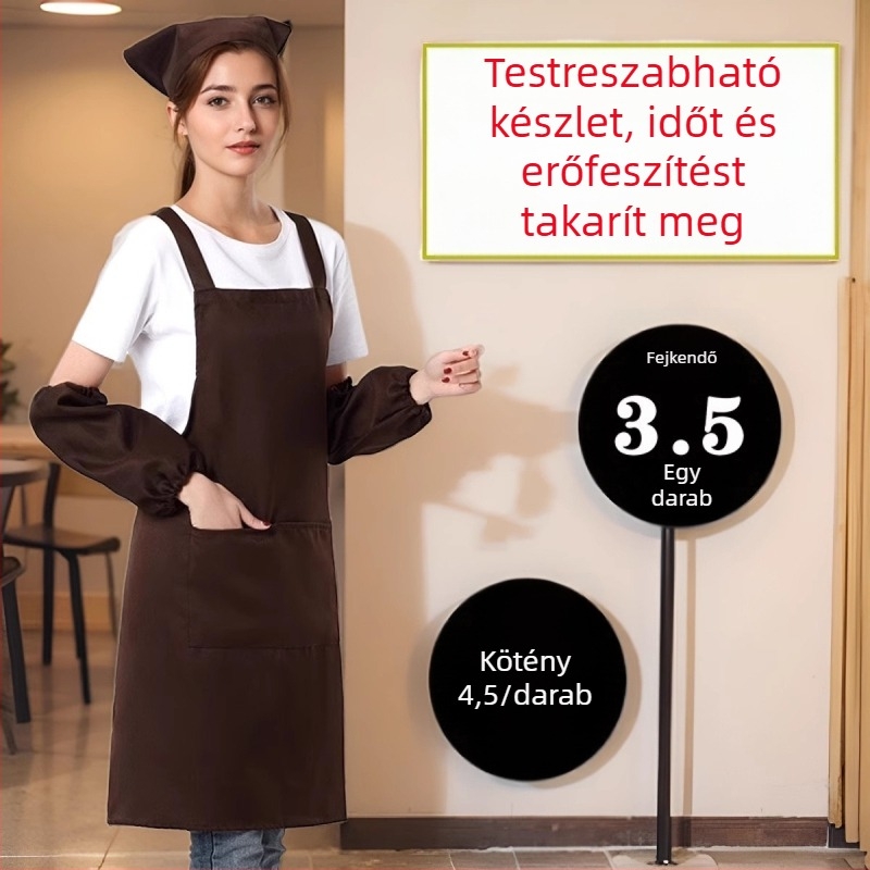 Nyomtatható, vízálló kötény reklám- és promóciós tevékenységekhez, konyhákban, éttermekben és pincérek számára.