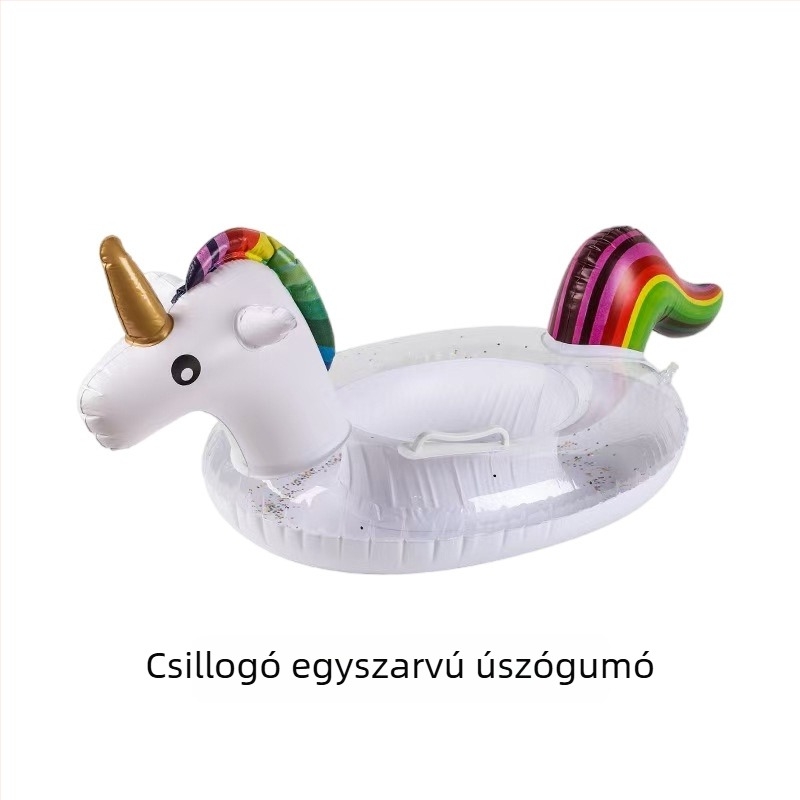 Felfújható úszógyűrű gyerekeknek, kis sárga kacsa mintával, vastagabb kivitel, vízi játék