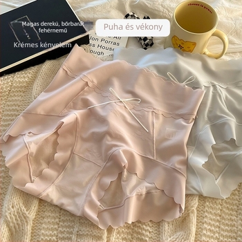 Magas derekú női alsónemű, pocakkontrollal és csípőemeléssel, lélegző Ice Silk anyagból, Morandi színek, minimalist stílus masnival