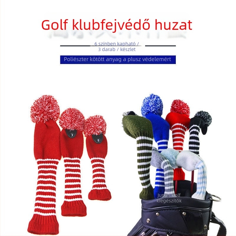 Csíkos nylon golfklub fejvédő