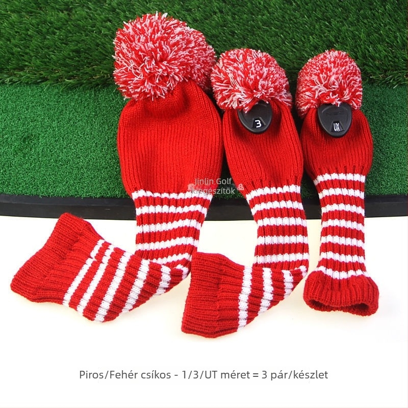Csíkos nylon golfklub fejvédő