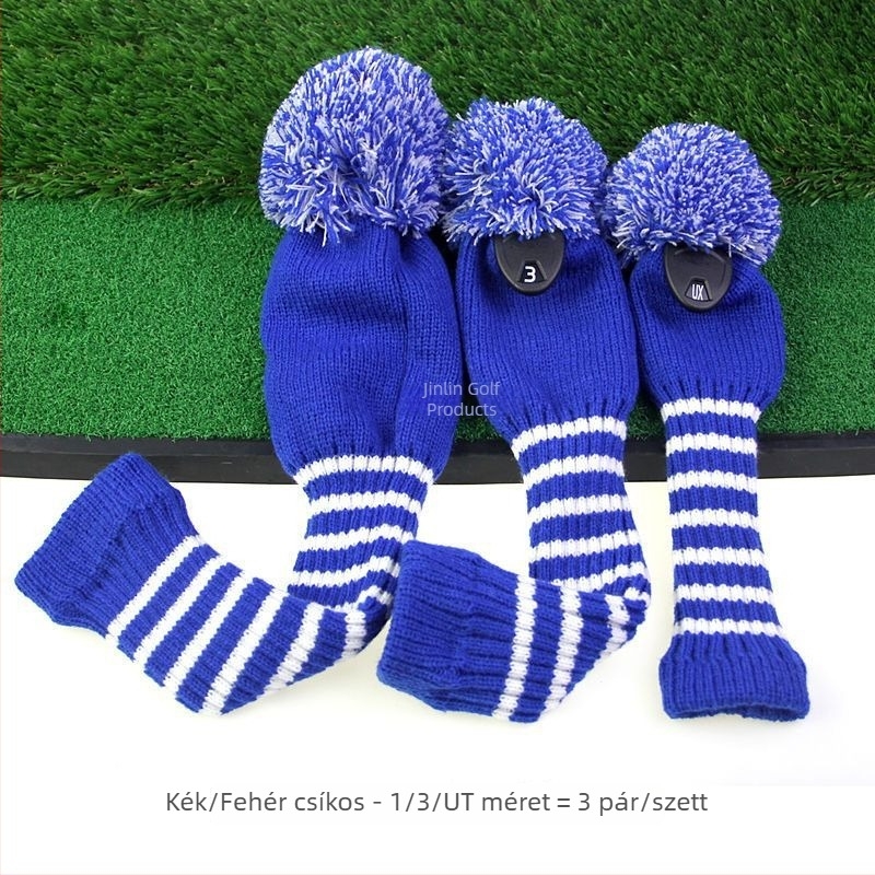 Csíkos nylon golfklub fejvédő