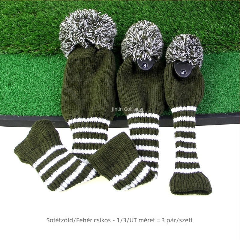 Csíkos nylon golfklub fejvédő