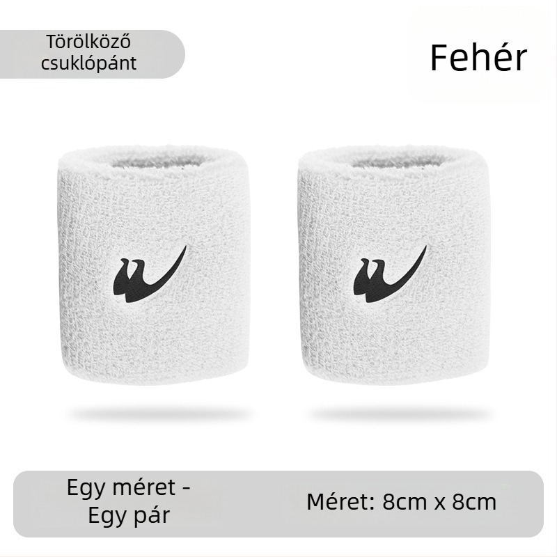 Kétszínű frottírozott sportcsuklópánt, nedvességfelszívó, kosárlabdához, teniszhez és badmintonhoz