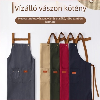 Vízálló és olajálló ujjatlan kötény konyhai és catering használatra, uniszex, otthoni sütéshez és főzéshez