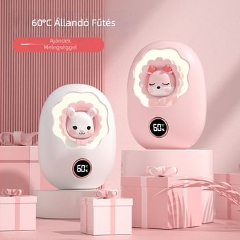 Kétfunkciós kézmelegítő, hordozható USB-s töltéssel, beépített 4000–6000 mAh akkumulátor, öt hőmérséklet-szint