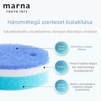Marna konyhai tisztító készlet: hal alakú szivacs, mágikus tisztító kendő, súroló szivacs és edénykefe