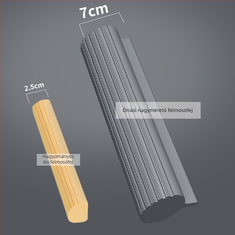 Nagy, vastag műanyag-pamut mop szivacsfejjel nedves és száraz tisztításra, kézi mosás nélkül
