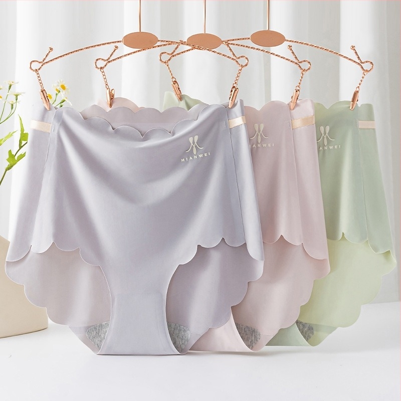 Plusz méretű ice silk női fehérnemű, magas derekú, ultra vékony, lélegző nyári viselet