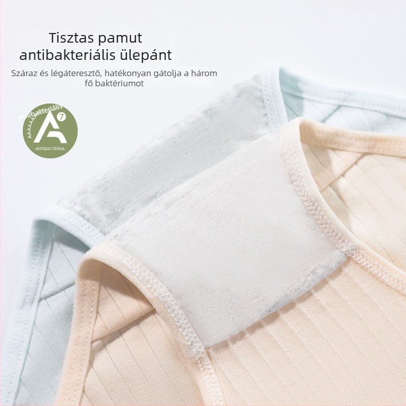 Női pamut alsónemű, osztály A, puha, lélegző, antibakteriális, középmagas derekú fazon