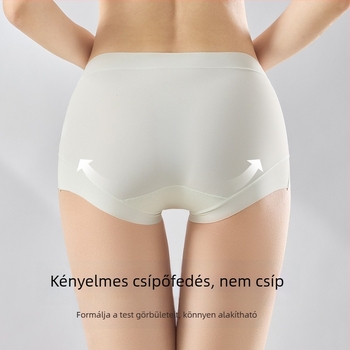 2025 új Ice Silk női alsónemű magas derékkal, pamut betéttel a szemérem táján, meghosszabbított ágyéknál, plusz méret, könnyű nyári short