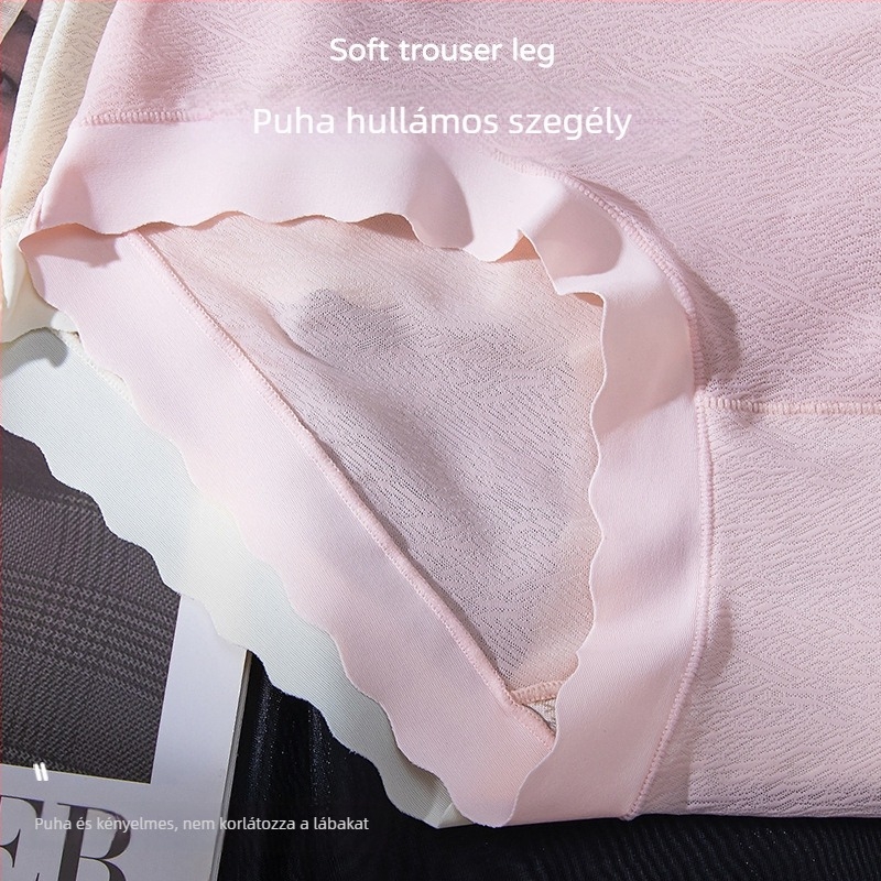 7A Mulberry Silk antibakteriális női alsónemű hullámvonalú szegéllyel, nyom nélküli, könnyű és lélegző, középmagas derekú
