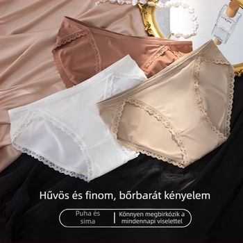 Szexi alacsony derekú női fehérnemű pamutbetéttel a szeméremnél, ice silk gyorsan száradó anyag, bikini és tanga változatban, plusz méret