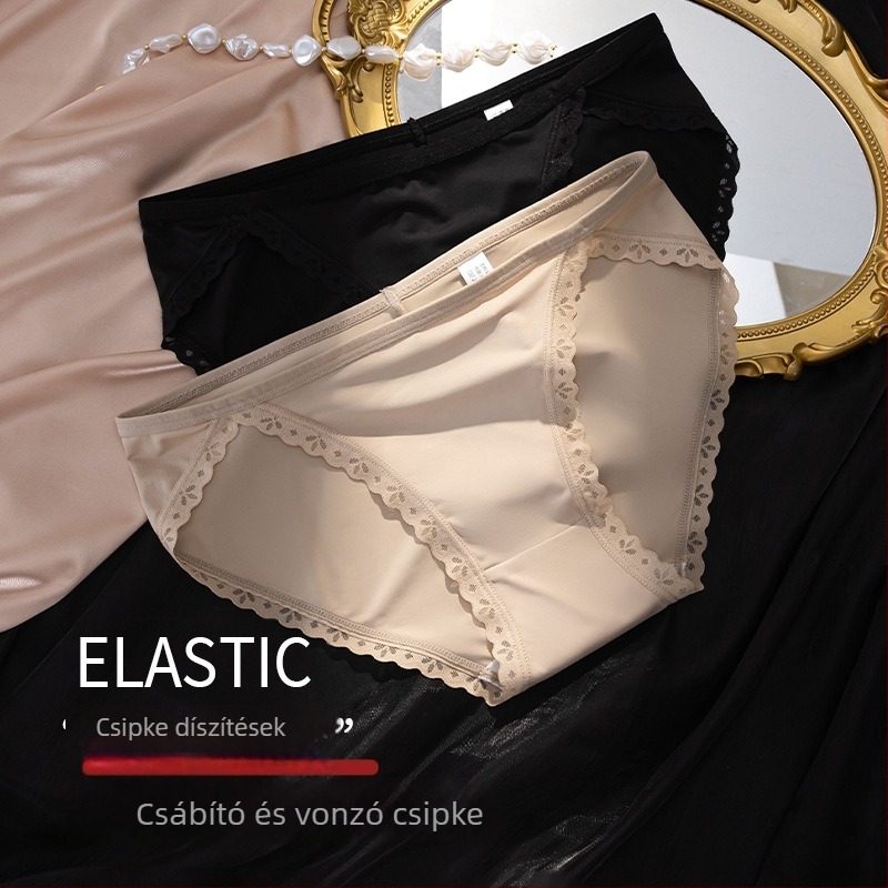 Szexi alacsony derekú női fehérnemű pamutbetéttel a szeméremnél, ice silk gyorsan száradó anyag, bikini és tanga változatban, plusz méret