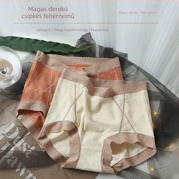 Nyári magas derekú női alsónemű, 100% pamut ágyéktáji béléssel, hasat formázó és fenékemelő, lélegző anyag.