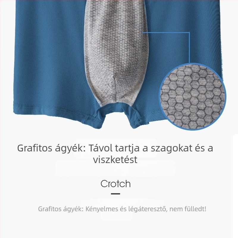 Modal férfi boxeralsó grafén antibakteriális béléses, légáteresztő, nagy méret