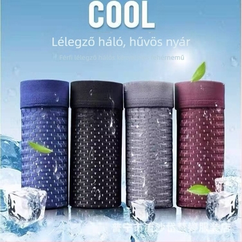 Férfi modál boxer brief - varrás nélküli, lélegző hálós panelokkal, középső derekú fazon