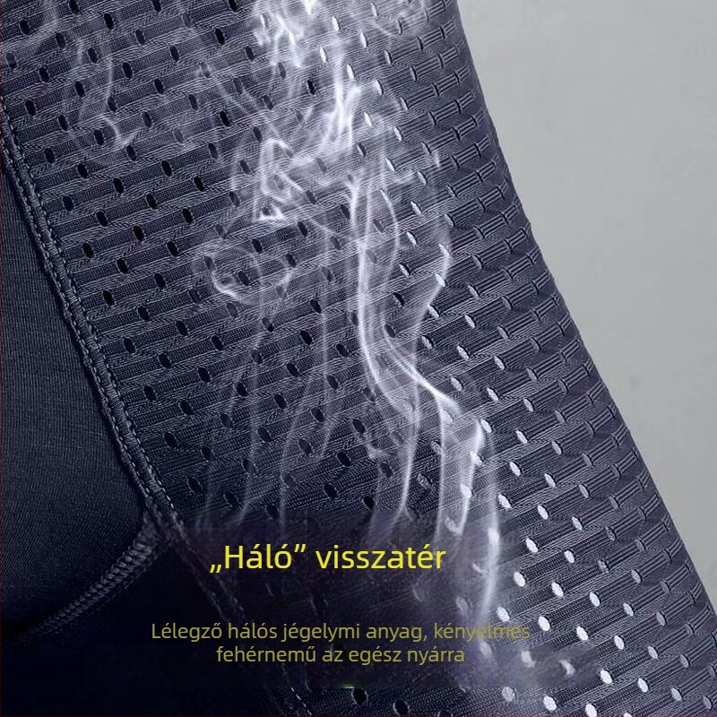 Férfi modál boxer brief - varrás nélküli, lélegző hálós panelokkal, középső derekú fazon