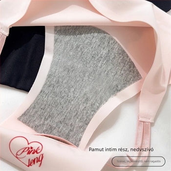 Női varrás nélküli ice silk alsónemű pamut betéttel, nyári vékony, alacsony derekú