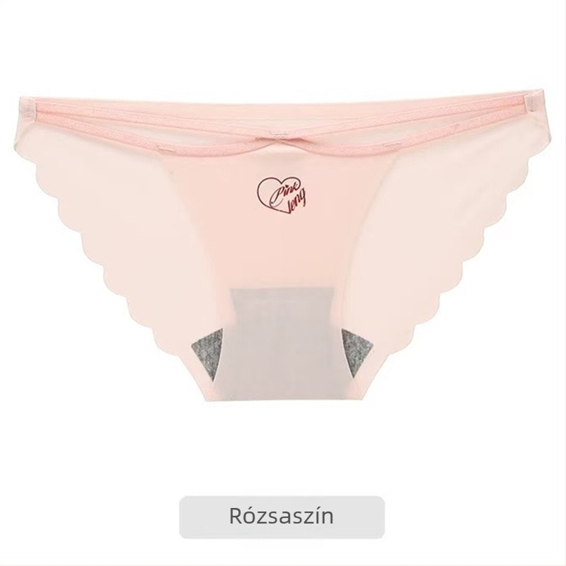 Női varrás nélküli ice silk alsónemű pamut betéttel, nyári vékony, alacsony derekú