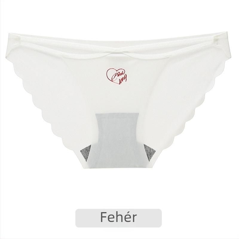 Női varrás nélküli ice silk alsónemű pamut betéttel, nyári vékony, alacsony derekú