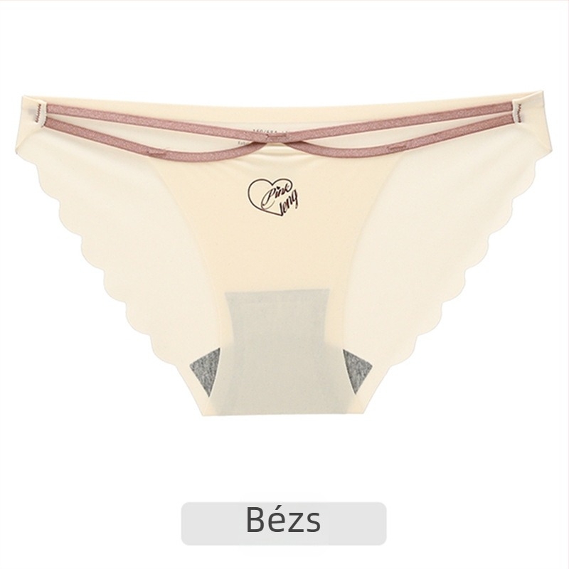 Női varrás nélküli ice silk alsónemű pamut betéttel, nyári vékony, alacsony derekú