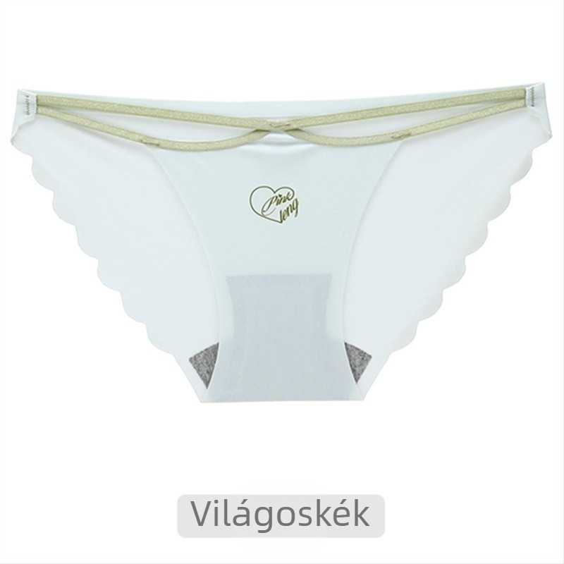Női varrás nélküli ice silk alsónemű pamut betéttel, nyári vékony, alacsony derekú