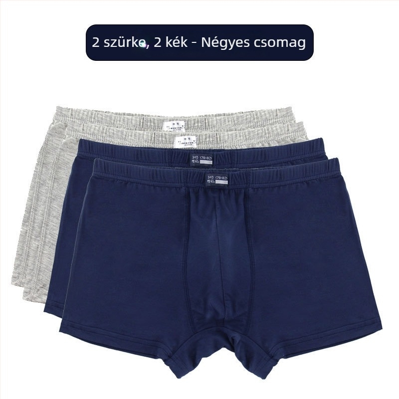 Modal anyagú férfi boxer alsónemű, könnyű és kényelmes, katonai stílusú, középmagas derék, standard szabás