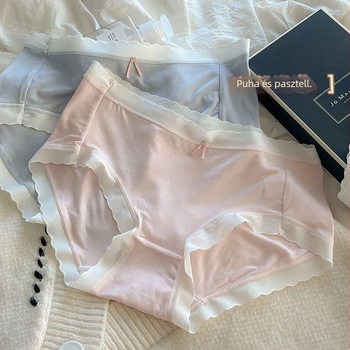 Japán ultra vékony Ice Silk női alsónemű, középmagas derekú, légáteresztő, pamut ágyékrész