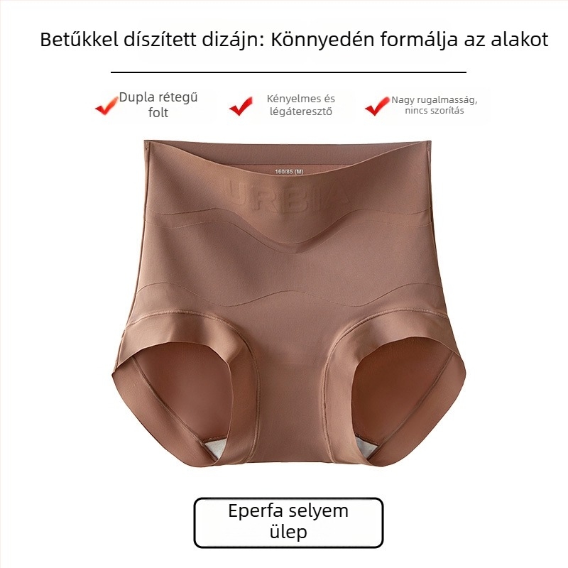 Női magas derekú bugyi a has formázásáért és a fenék megemeléséért, antibakteriális selyem betéttel, plusz méret