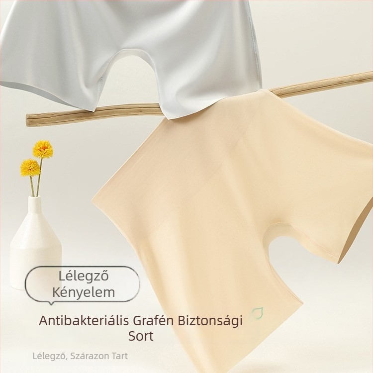 Női nyári varrat nélküli rövidnadrág, haskontroll és fenékemelés, Ice Silk leggings, három az egyben