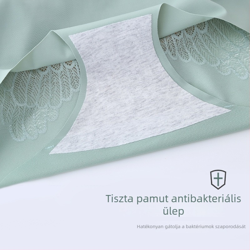 Angel Wings pamut női alsónemű csipkével, háromszög alakú fazon, 7A gusset, hajlított derék