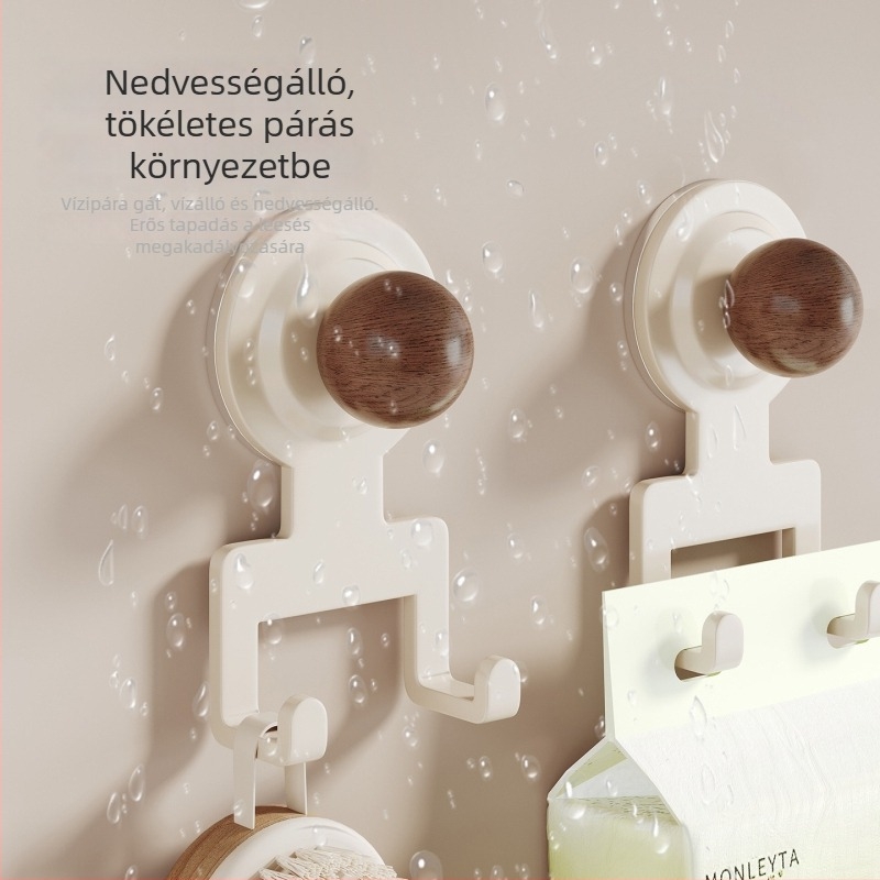 Szívófejes iskolai táskaakasztó — oldalsó asztali tartó, többfunkciós, teherbíró, nedvességálló