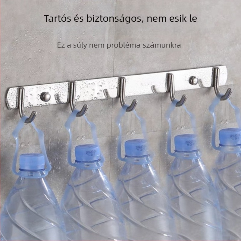 304 rozsdamentes acél ruhafogas sor, fürdőszobai és konyhai használatra, ajtó mögötti felszerelés