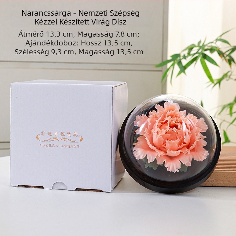 Szellemi kulturális örökség: kézzel készített porcelán diffúzor peónia virággal, autó illatosító, örök virág, nappali és iroda dekoráció