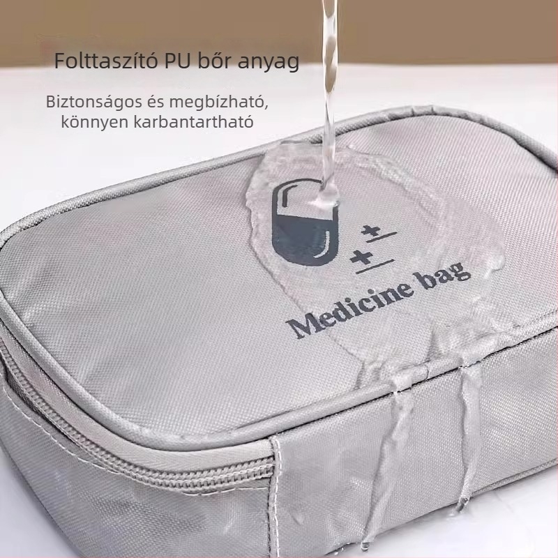 Utazó, hordozható orvosi táska és kompakt gyógyszeres doboz elsősegélyhez, diák kollégiumokhoz