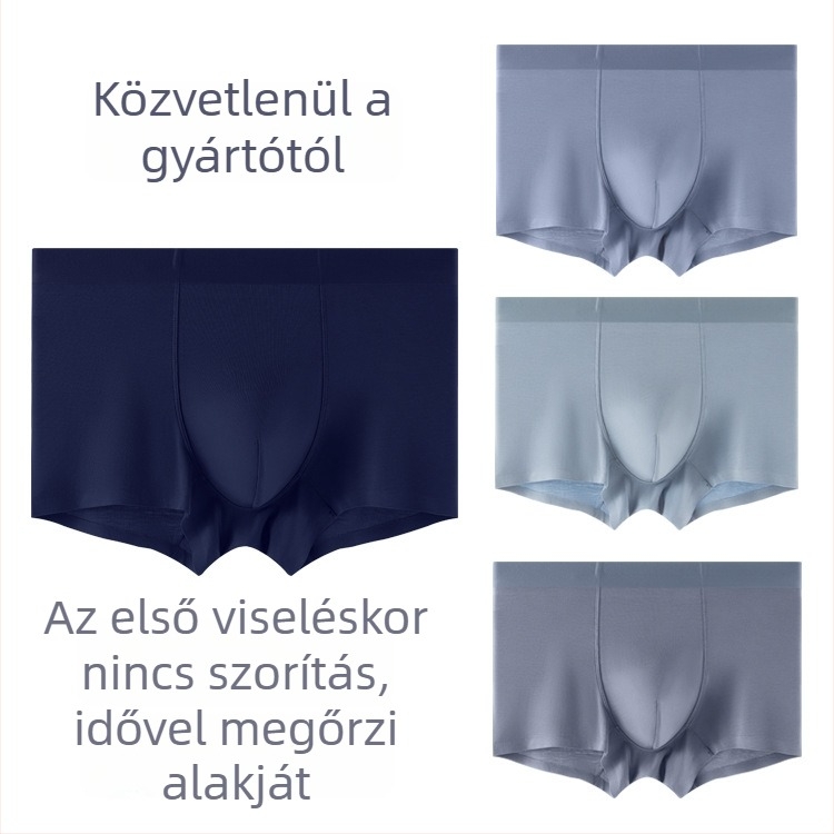 Férfi középmagasságú boxeralsó, légáteresztő, könnyű és kényelmes regenerált cellulóz rostból, nagy méret