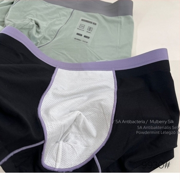 Férfi seamless boxer briefs modal anyagból, 60-as szál, antibakteriális; Mulberry selyem bélés.