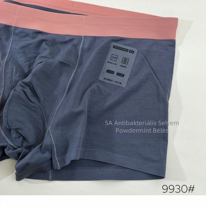 Férfi seamless boxer briefs modal anyagból, 60-as szál, antibakteriális; Mulberry selyem bélés.