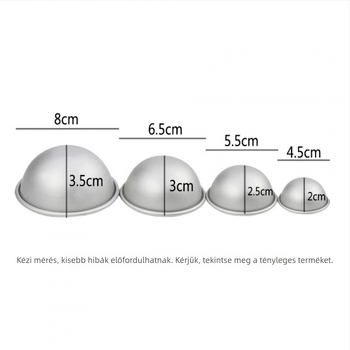 Félkör alakú forma zseléhez, pudinghoz és mousse-hoz papírtálca-alappal