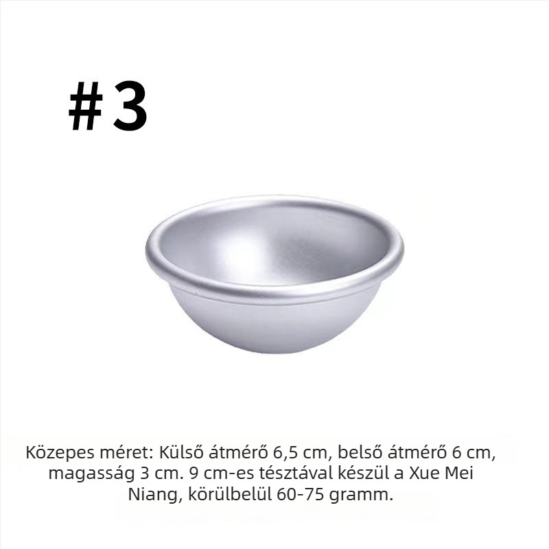 Félkör alakú forma zseléhez, pudinghoz és mousse-hoz papírtálca-alappal