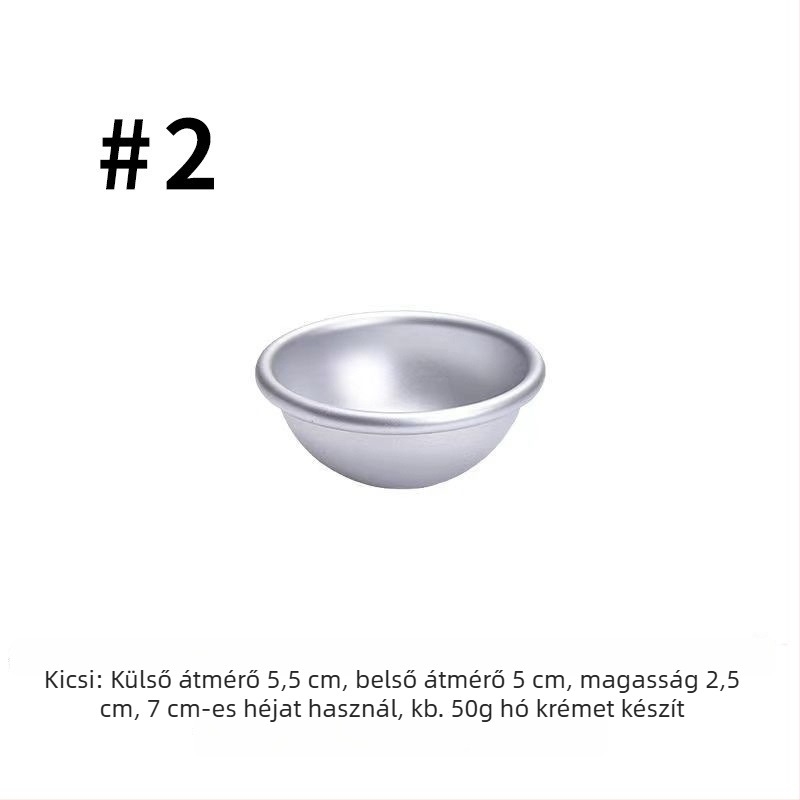 Félkör alakú forma zseléhez, pudinghoz és mousse-hoz papírtálca-alappal