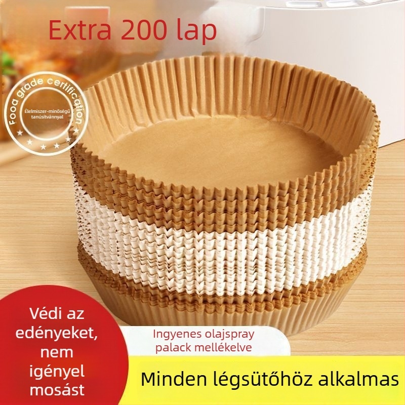 Négyszögletes olajat felszívó papír élelmiszerekhez, légsütőhöz, hőálló szilikon olajpapír