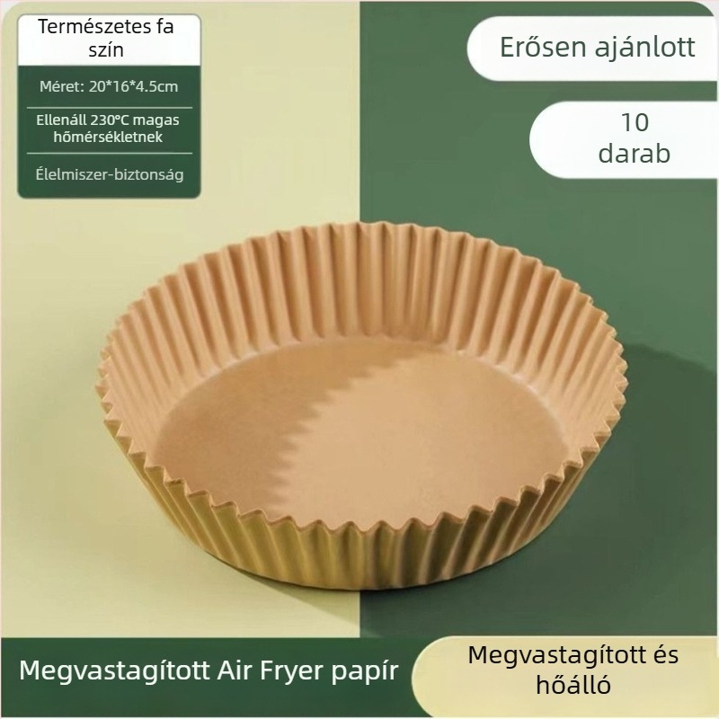 Négyszögletes olajat felszívó papír élelmiszerekhez, légsütőhöz, hőálló szilikon olajpapír