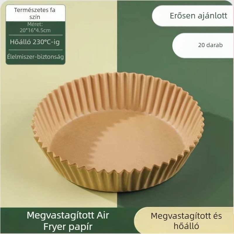 Négyszögletes olajat felszívó papír élelmiszerekhez, légsütőhöz, hőálló szilikon olajpapír
