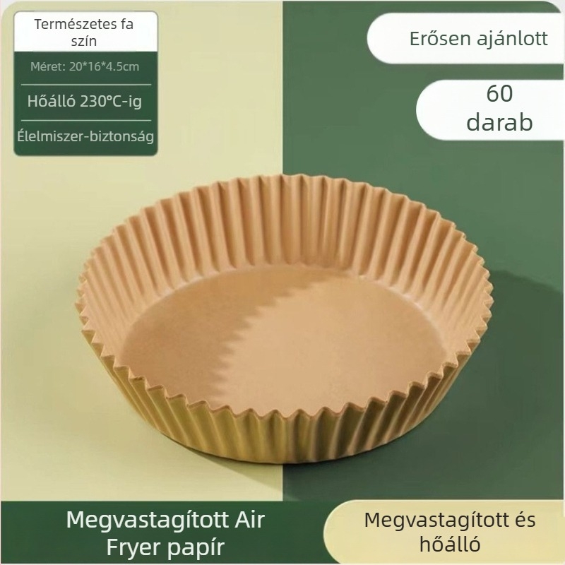 Négyszögletes olajat felszívó papír élelmiszerekhez, légsütőhöz, hőálló szilikon olajpapír